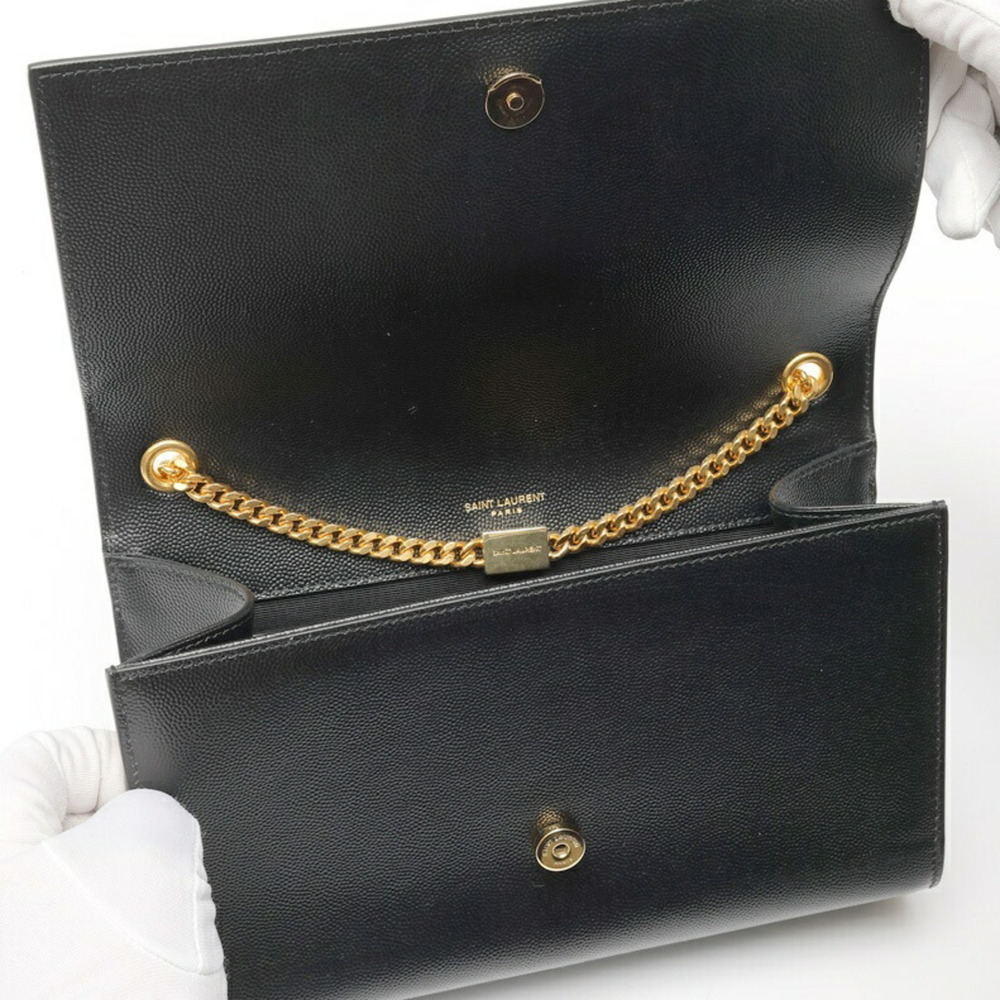 Saint Laurent Kate Medium Chain Shoulder Bag 364021 Grain de Poudre Leather B... - Picture 5 of 7